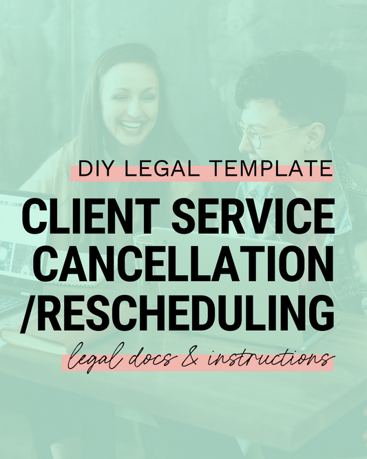 Client Services Cancellation/ Rescheduling Legal Bundle