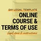 Online Course Terms of Use/TOU Template