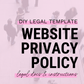 Website Privacy Policy Template - GDPR, CCPA Compliant