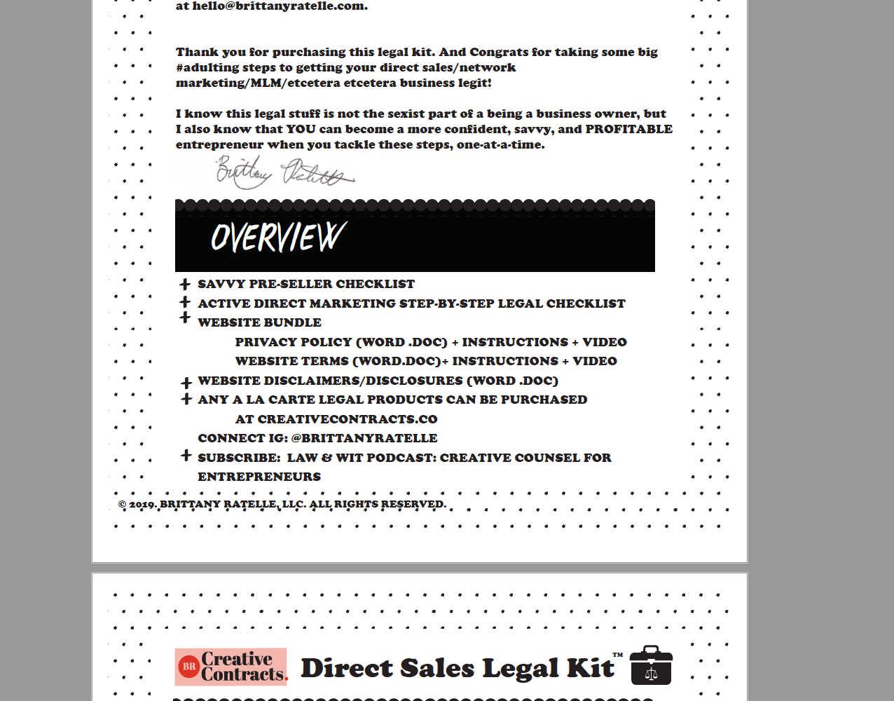 Direct Sales Legal Bundle