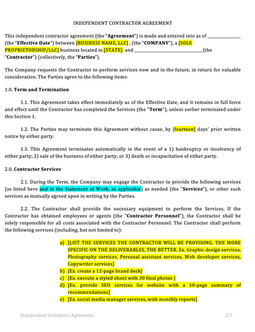 Creative Contract Example Creative Contracts®: Legal Contract Templates for Creators