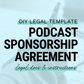 Podcast Sponsorship Agreement Template